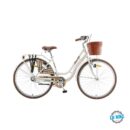 Ženski gradski bicikl Polar Grazia u bež boji sa pletenom korpom i Nexus brzinama