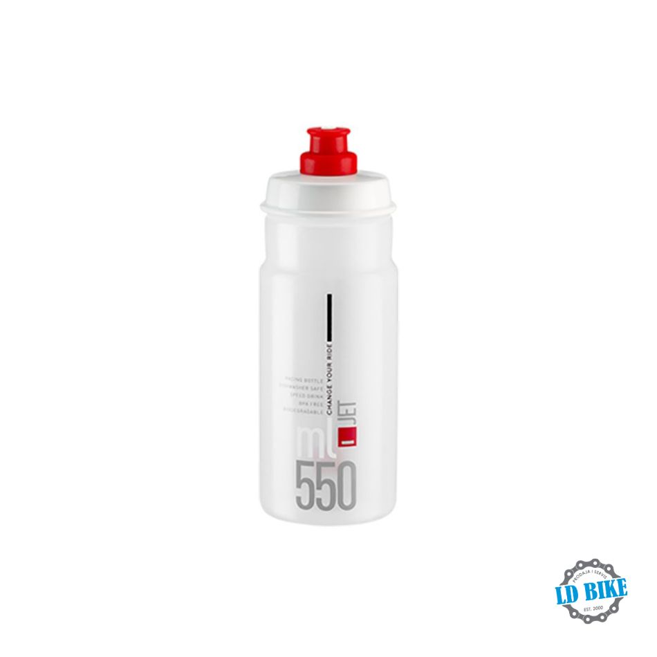 BIDON ELITE JET 550ml clear-red